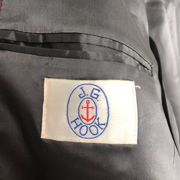 JG Hook Vintage Camel Hair Blend Sport Coat Men's Size 44R Grey Blazer Jacket - Picture 8 of 11